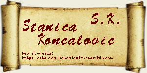Stanica Končalović vizit kartica